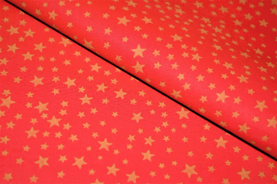 Christmas Stars Red Gold Tablecloth Available In Many Sizes - CushionCoverAndDecor