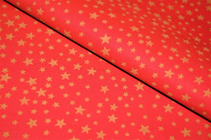 Christmas Stars Red Gold Tablecloth Available In Many Sizes - CushionCoverAndDecor