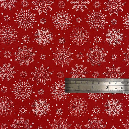 Christmas Table Runner Snowflake , Christmas Napkin Red , Grey , Blue 36" 48" 54" 60" 64" 72" 84" 96" 104" Handmade - CushionCoverAndDecor