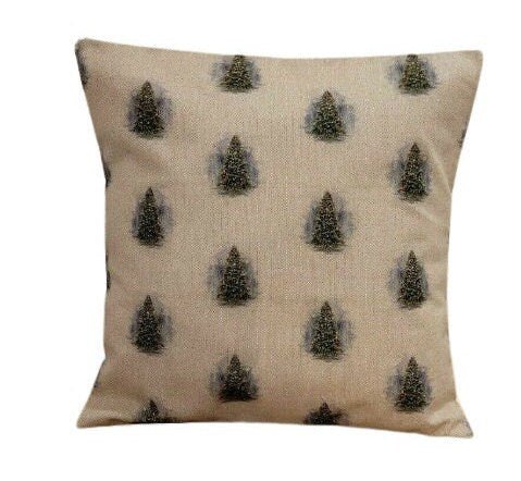 Christmas Tree Cushion Cover , Natural Beige Pillow cover , Pillow Sham 10" 12" 14" 16" 17" 18" 20" 22" 24" 26" - CushionCoverAndDecor