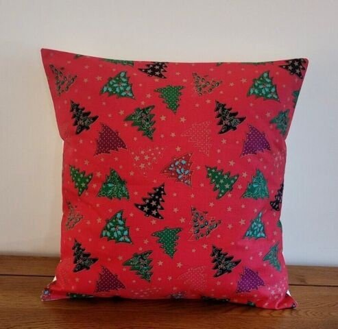 Christmas Tree Pillow Cover , Christmas Cushion Cover , Red Pillow Cover 10" 12" 14" 16" 17" 18" 20" 22" 24" 26" - CushionCoverAndDecor