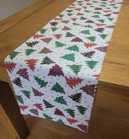 Christmas Trees Table Runner Available In Various Lengths - CushionCoverAndDecor