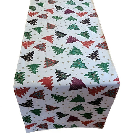 Christmas Trees Table Runner Available In Various Lengths - CushionCoverAndDecor