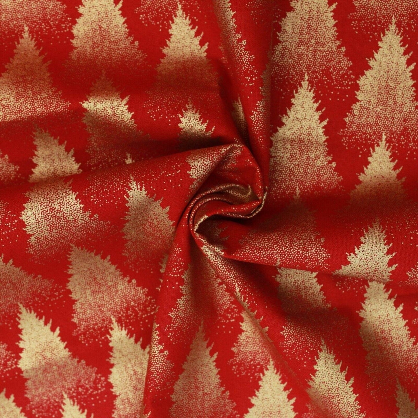 Christmas Trees Table Runner , Red Gold Christmas Table Runner , Red Table Runner , Table Runner UK 54" 60" 64" 72" 84" 96" 104" - CushionCoverAndDecor