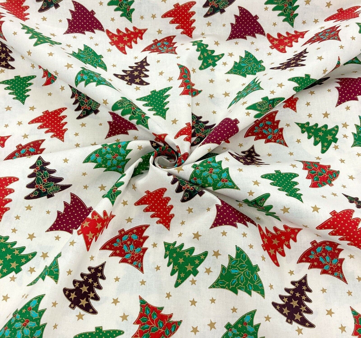 Christmas Trees Tablecloth , Christmas Festive Table Cover , Christmas Tree Napkins - CushionCoverAndDecor