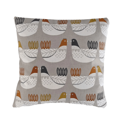 Cluck Cluck Hens Tangerine Cushion Cover - CushionCoverAndDecor