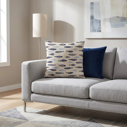 Abstract Fish Cushion Cover , Sardine Cushion Cover , Scandi Fish Cushion Cover , Throw Pillow , Scatter Cushions , Cushion Cover UK