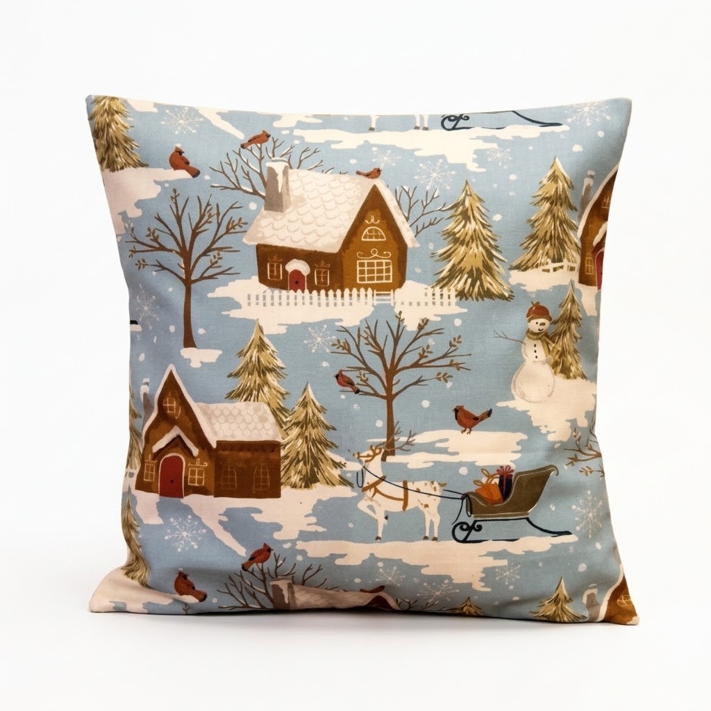 Christmas Scene Cushion Cover