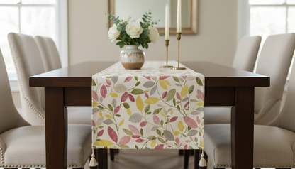Floral Leaf Molveno Chintz Pink Table Runner