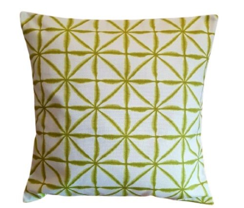 Cushion Cover 10" 12" 14" 16" 17" 18" 20" 22" 24" 26" Clarke & Clarke Nusa Citrus Green Lime Abstract Geometric Design Handmade 100% Cotton - CushionCoverAndDecor