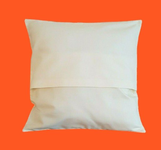 Cushion Cover 10" 12" 14" 16" 17" 18" 20" 22" 24" 26" Mango Orange Grey Floral Design Handmade 100% Cotton - CushionCoverAndDecor