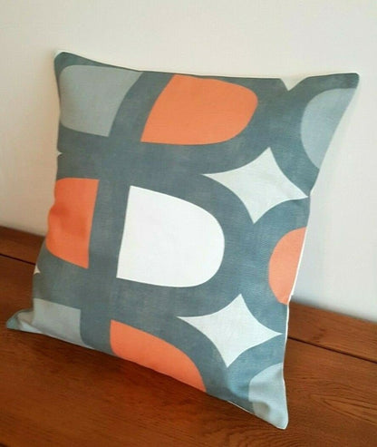 Cushion Cover 10" 12" 14" 16" 17" 18" 20" 22" 24" 26" Prestigious Textiles Docklands Mango Orange Geometric Design Handmade 100% Cotton - CushionCoverAndDecor