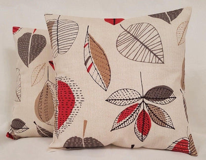 Cushion Cover 10" 12" 14" 16" 17" 18" 20" 22" 24" 26" Prestigious Textiles Maple Red Berry Apple Leaf Design 100% Cotton Handmade - CushionCoverAndDecor