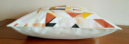 Cushion Cover 10" 12" 14" 16" 17" 18" 20" 22" 24" 26" Prestigious Textiles Orange Pink Yellow Black Geometric Design Handmade 100% Cotton - CushionCoverAndDecor