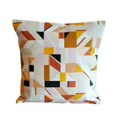 Cushion Cover 10" 12" 14" 16" 17" 18" 20" 22" 24" 26" Prestigious Textiles Orange Pink Yellow Black Geometric Design Handmade 100% Cotton - CushionCoverAndDecor