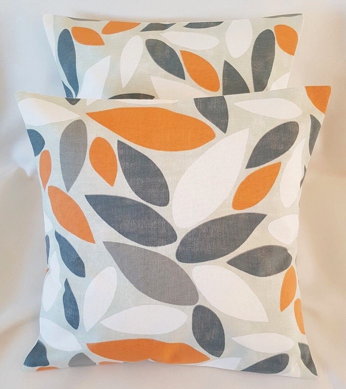 Cushion Cover 10" 12" 14" 16" 17" 18" 20" 22" 24" 26" Prestigious Textiles Pimlico Orange Mango Grey Design Handmade 100% Cotton - CushionCoverAndDecor