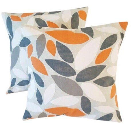 Cushion Cover 10" 12" 14" 16" 17" 18" 20" 22" 24" 26" Prestigious Textiles Pimlico Orange Mango Grey Design Handmade 100% Cotton - CushionCoverAndDecor