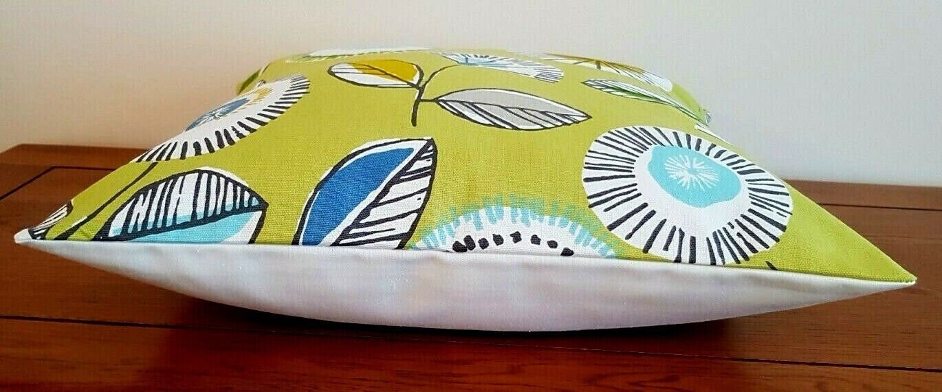 Cushion Cover 10" 12" 14" 16" 17" 18" 20" 22" 24" 26" Prestigious Textiles Sundance Mojito Lime Blue Floral Design Handmade 100% Cotton - CushionCoverAndDecor