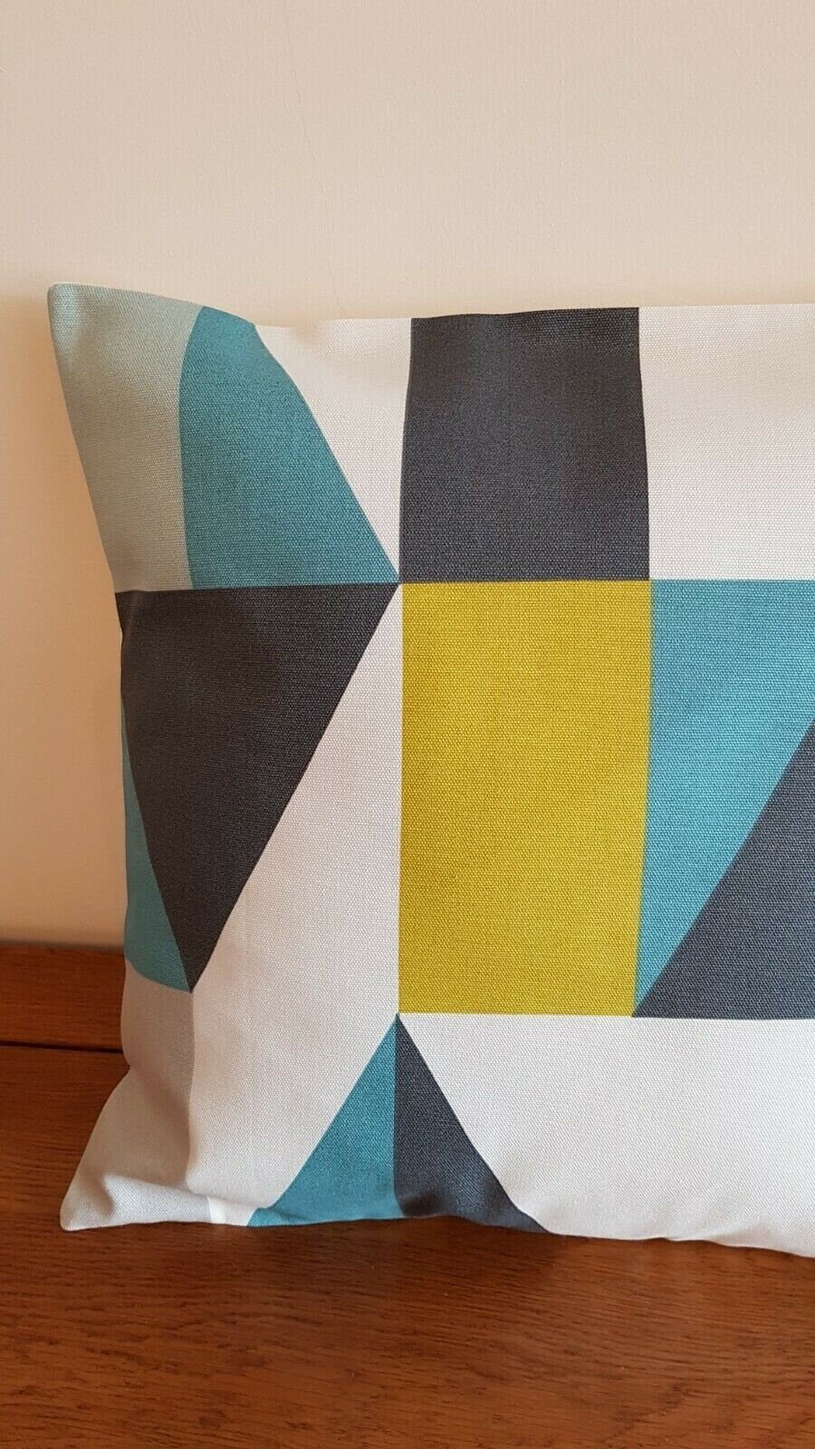 Cushion Cover 10" 12" 14" 16" 17" 18" 20" 22" 24" 26" Scion Nuevo Blue Lime Geometric Design 100% Cotton Handmade - CushionCoverAndDecor