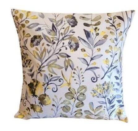 Cushion Cover Ashley Wilde Whitwell Buttercup Floral Design 10" 12" 14" 16" 17" 18" 20" 22" 24" 26" ILiv Handmade 100% Cotton - CushionCoverAndDecor