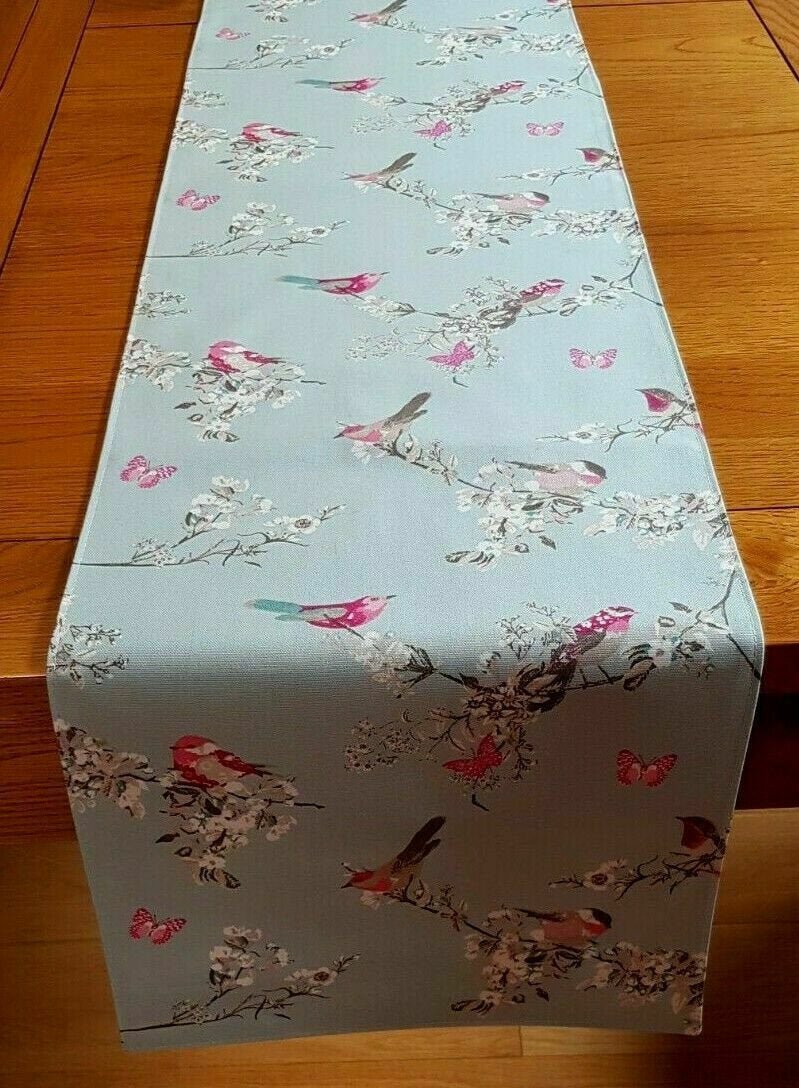 Cushion Cover Beautiful Birds Floral Blue Pink Design 10" 12" 14" 16" 17" 18" 20" 22" 24" 26" 100% Cotton Handmade - CushionCoverAndDecor