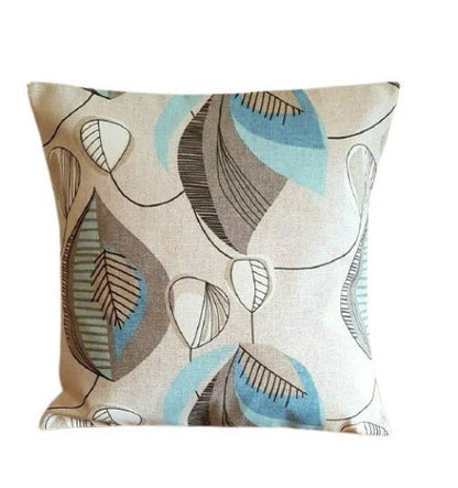 Cushion Cover Beige Blue Minelal Design 10" 12" 14" 16" 17" 18" 20" 22" 24" 26" 100% Cotton Handmade - CushionCoverAndDecor