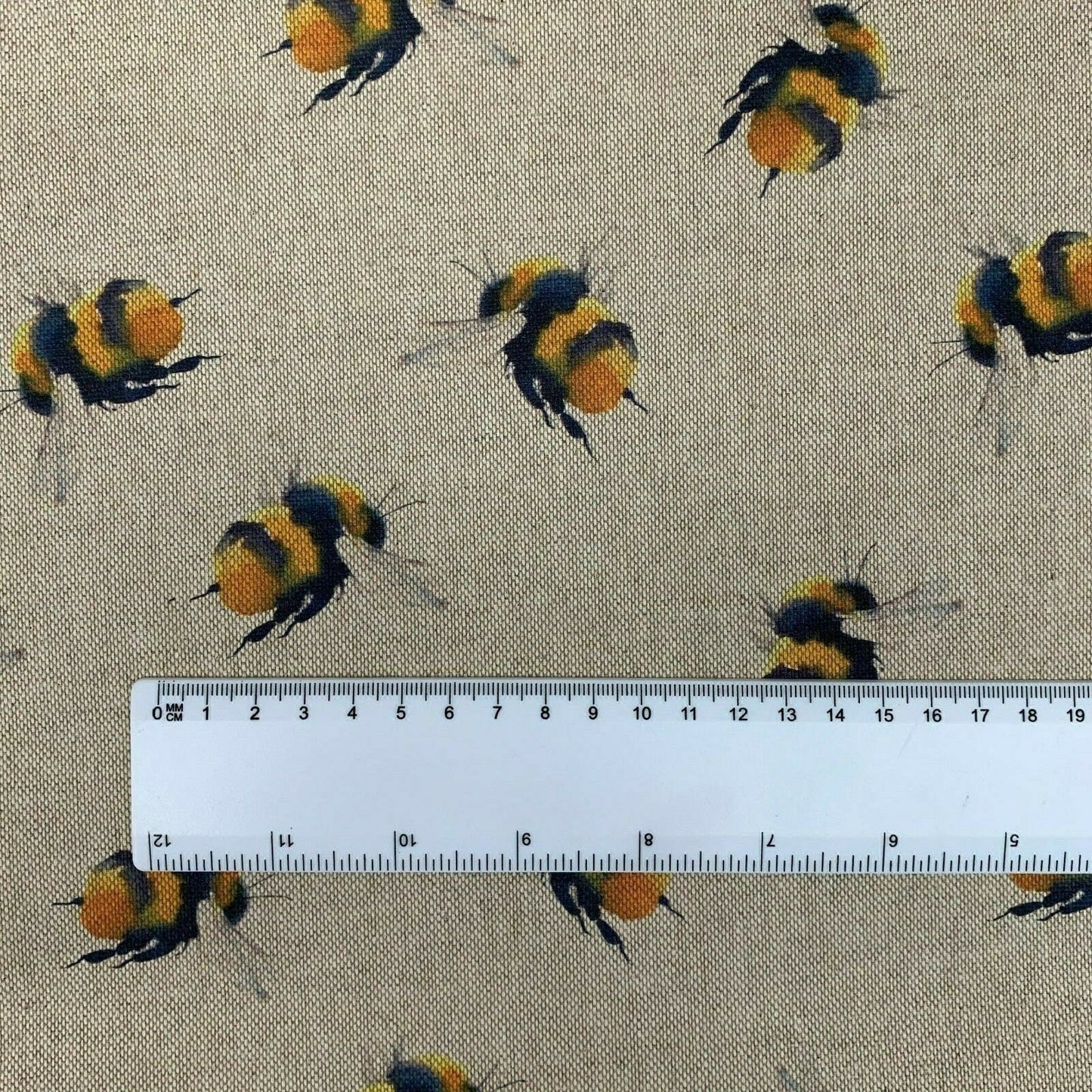 Cushion Cover Beige Yellow Bumblebee Bees Buzzy Bee Linen Cotton Rich Design 10" 12" 14" 16" 17" 18" 20" 22" 24" 26" Handmade - CushionCoverAndDecor