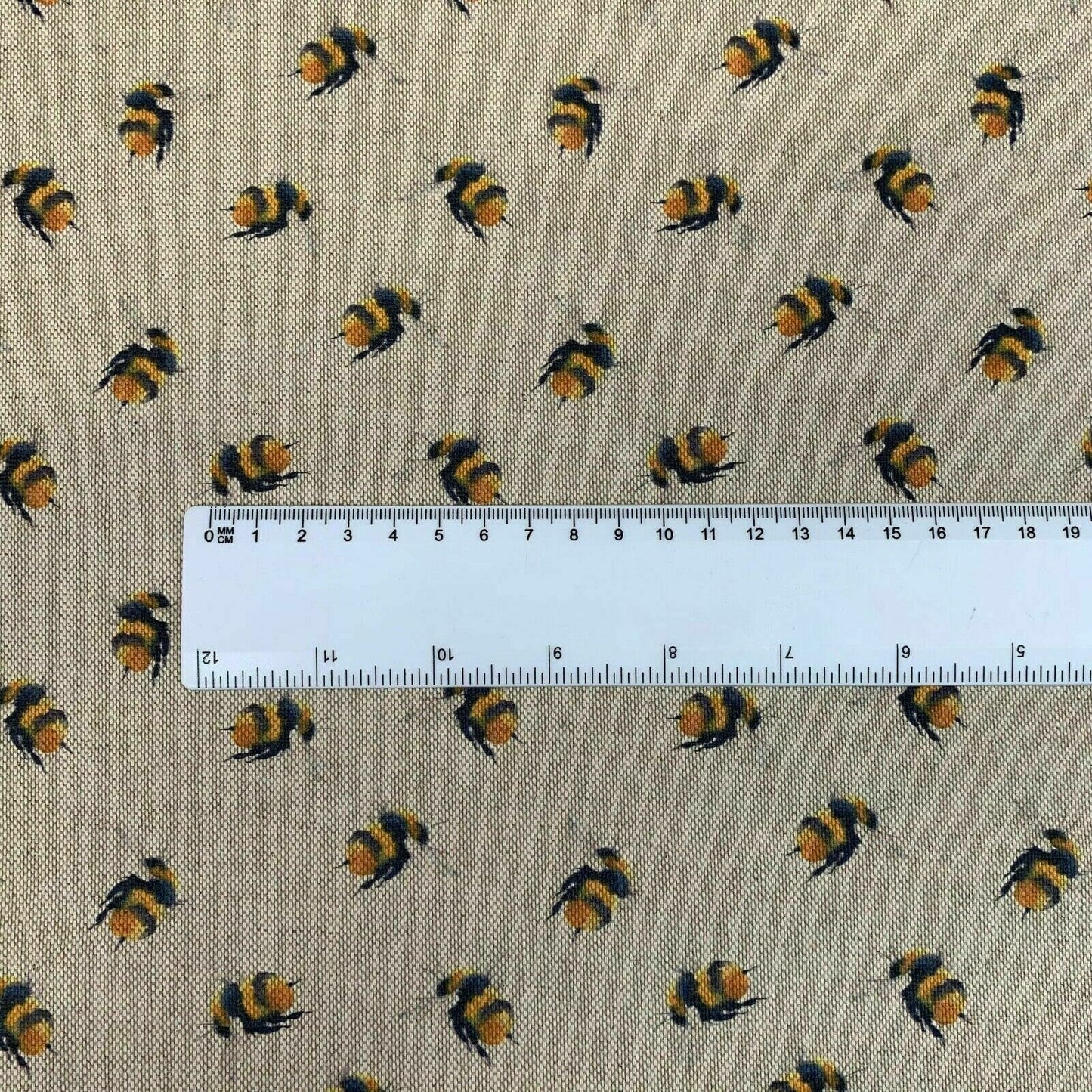 Cushion Cover Beige Yellow Bumblebee Bees Buzzy Bee Linen Cotton Rich Design 10" 12" 14" 16" 17" 18" 20" 22" 24" 26" Handmade - CushionCoverAndDecor