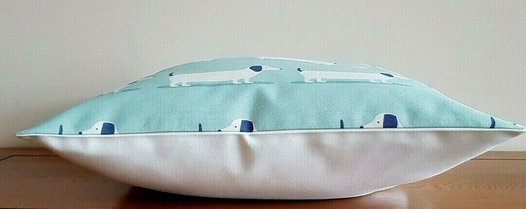 Cushion Cover Dachshund Sausage Dog Duck Egg Blue - CushionCoverAndDecor