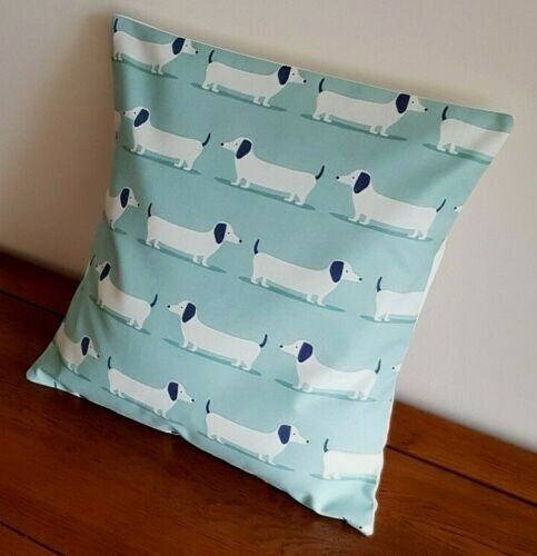 Cushion Cover Dachshund Sausage Dog Duck Egg Blue - CushionCoverAndDecor