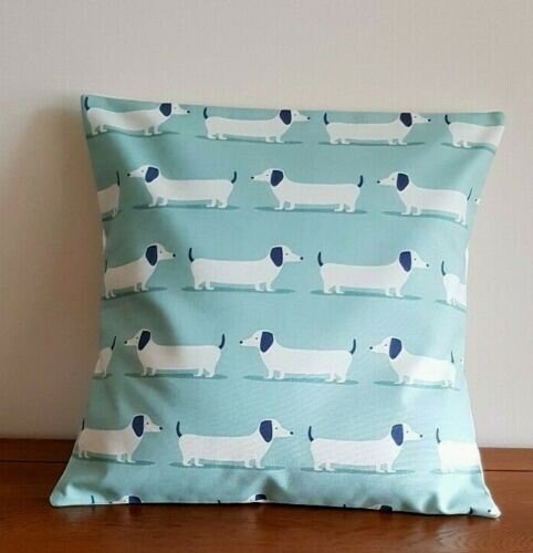 Cushion Cover Dachshund Sausage Dog Duck Egg Blue - CushionCoverAndDecor