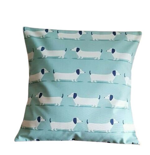 Cushion Cover Dachshund Sausage Dog Duck Egg Blue - CushionCoverAndDecor