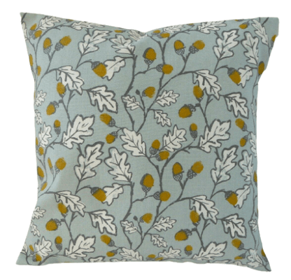 Cushion Cover Duckegg Blue Acorn Trail - CushionCoverAndDecor