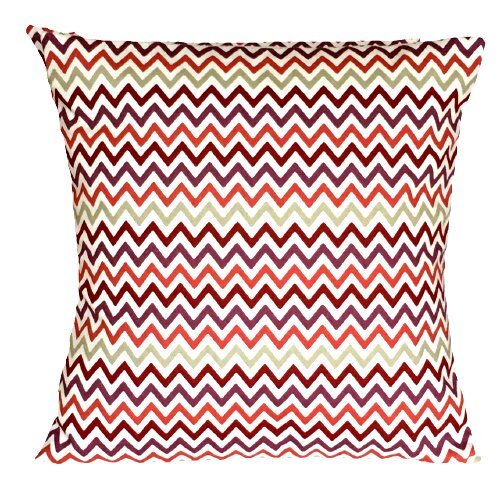 Cushion Cover Firefly Red Grey Black Beige Zig Zag Design 10" 12" 14" 16" 17" 18" 20" 22" 24" 26" Prestigious Textiles Handmade 100% Cotton - CushionCoverAndDecor