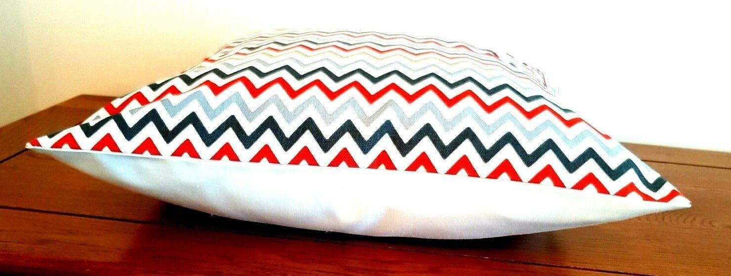 Cushion Cover Firefly Red Grey Black Beige Zig Zag Design 10" 12" 14" 16" 17" 18" 20" 22" 24" 26" Prestigious Textiles Handmade 100% Cotton - CushionCoverAndDecor