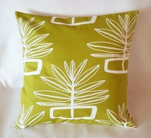 Cushion Cover Green Lime Scandi Floral Design 10" 12" 14" 16" 17" 18" 20" 22" 24" 26" Prestigious Textiles 100% Cotton Handmade - CushionCoverAndDecor