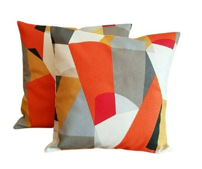 Cushion Cover Harlequin Scion Pucci Orange Geometric Design 10" 12" 14" 16" 17" 18" 20" 22" 24" 26" 100% Cotton Handmade - CushionCoverAndDecor