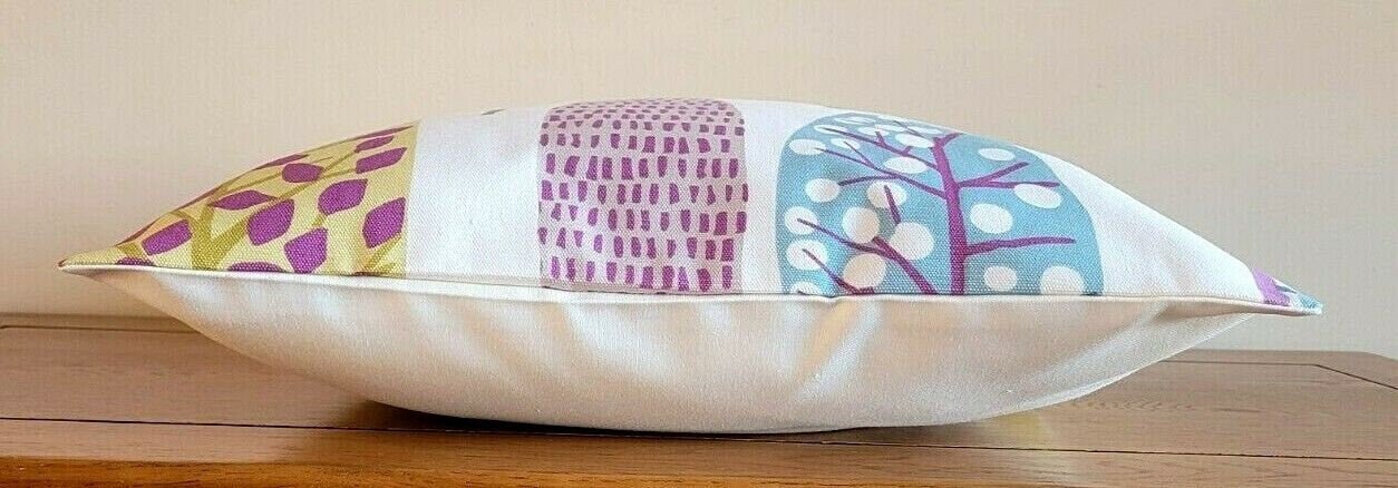 Cushion Cover Heather Purple Olive Tree Blossom Design 10" 12" 14" 16" 17" 18" 20" 22" 24" 26" Handmade 100% Cotton - CushionCoverAndDecor