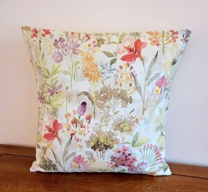 Cushion Cover Hedgerow Autumn Floral Design , Decorative Pillow Cover 10" 12" 14" 16" 17" 18" 20" 22" 24" 26" 100% Cotton Handmade - CushionCoverAndDecor