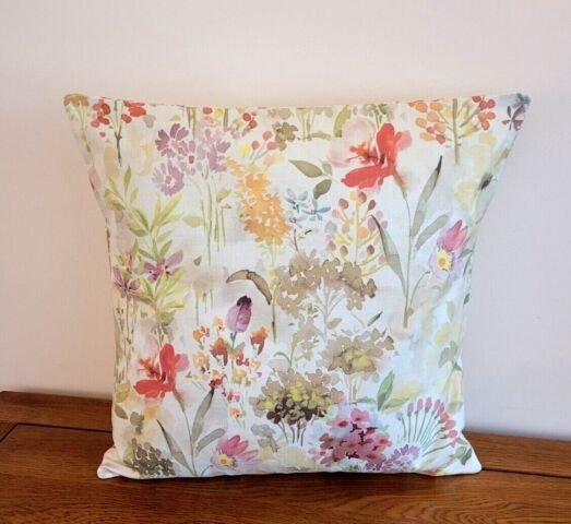 Cushion Cover Hedgerow Autumn Floral Design , Decorative Pillow Cover 10" 12" 14" 16" 17" 18" 20" 22" 24" 26" 100% Cotton Handmade - CushionCoverAndDecor