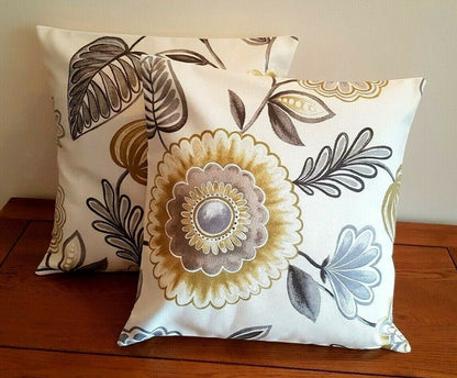 Cushion Cover ILiv Seralio Mineral Beige Gold Floral - CushionCoverAndDecor