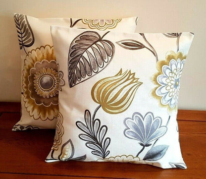 Cushion Cover ILiv Seralio Mineral Beige Gold Floral - CushionCoverAndDecor