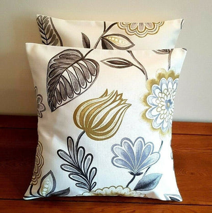 Cushion Cover ILiv Seralio Mineral Beige Gold Floral - CushionCoverAndDecor