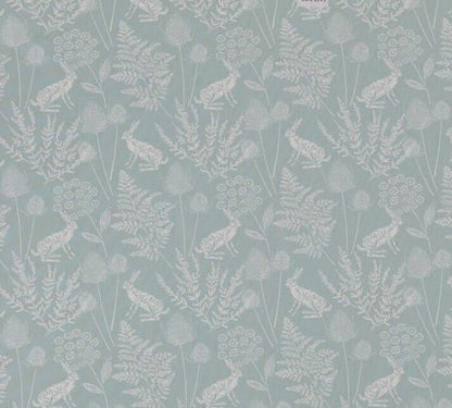 Cushion Cover Kielder Hare Seafoam Blue Design 10" 12" 14" 16" 17" 18" 20" 22" 24" 26" Ashley Wilde Cushion Cover , Handmade 100% Cotton - CushionCoverAndDecor