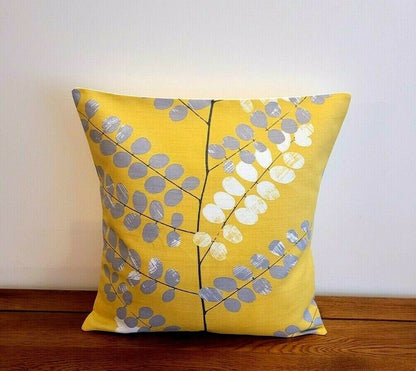 Cushion Cover Malin Citrine Yellow Grey Design 10" 12" 14" 16" 17" 18" 20" 22" 24" , Pillow Cover - CushionCoverAndDecor