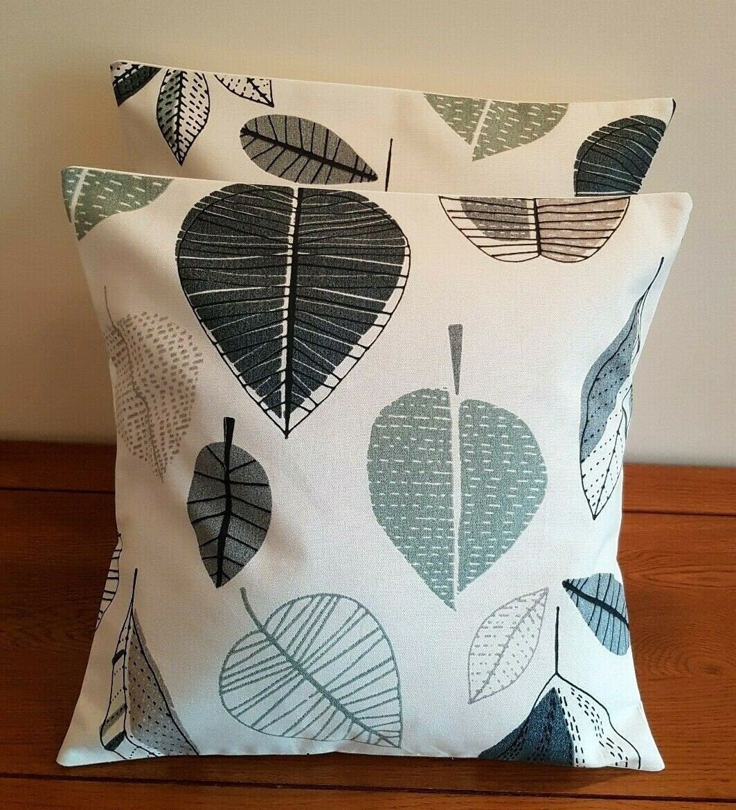 Cushion Cover Maple Apple Leaves Linen Grey Black - CushionCoverAndDecor