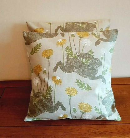 Cushion Cover March Hare Linen Beige Design , Easter Pillow Cover 10" 12" 14" 16" 17" 18" 20" 22" 24" 26" Studio G Handmade 100% Cotton - CushionCoverAndDecor