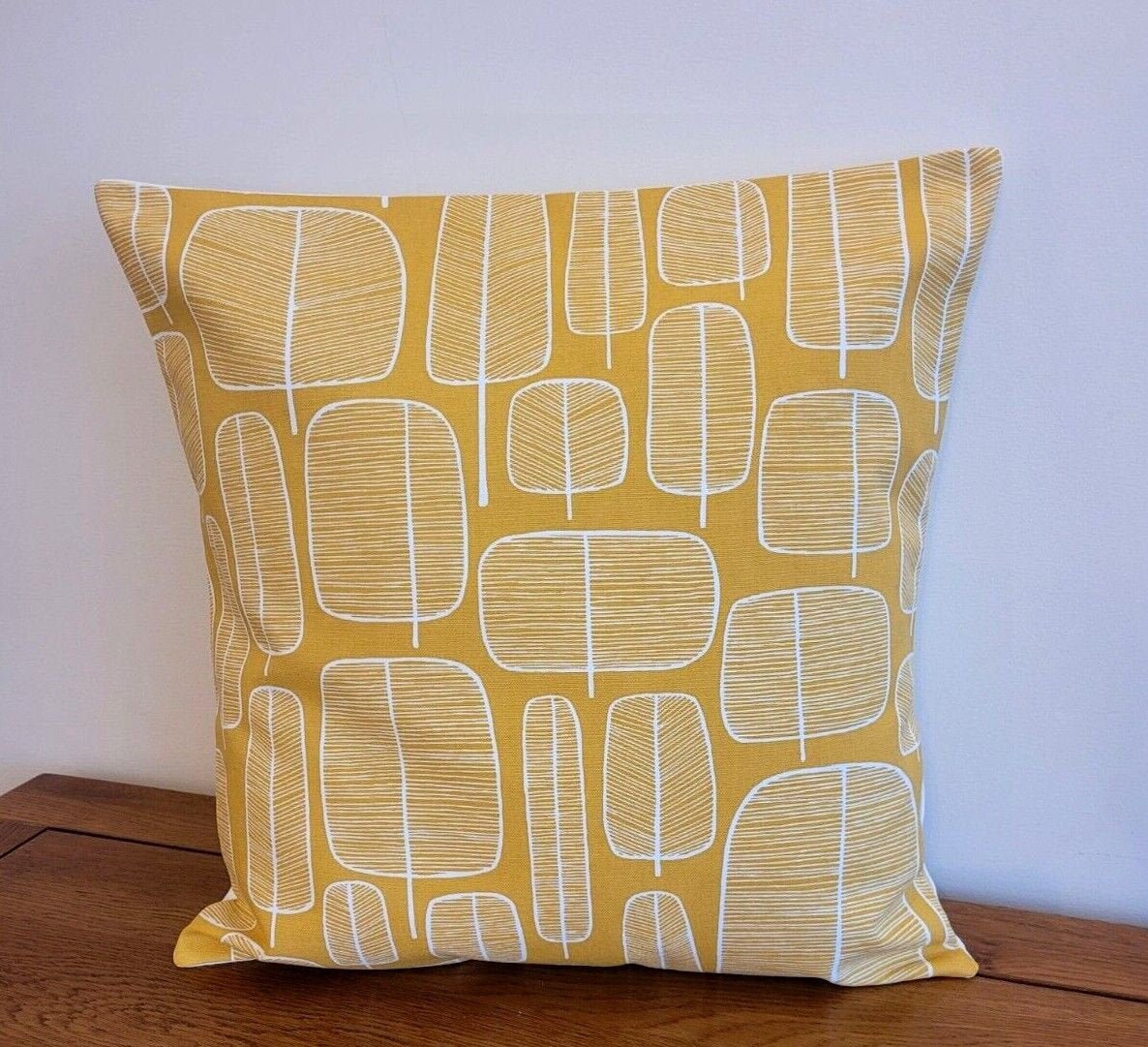 Cushion Cover MissPrint Little Trees , Yellow Ochre Pillow Cover , 10" 12" 14" 16" 17" 18" 20" 22" 24" 26" Handmade 100% Cotton - CushionCoverAndDecor