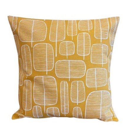 Cushion Cover MissPrint Little Trees , Yellow Ochre Pillow Cover , 10" 12" 14" 16" 17" 18" 20" 22" 24" 26" Handmade 100% Cotton - CushionCoverAndDecor