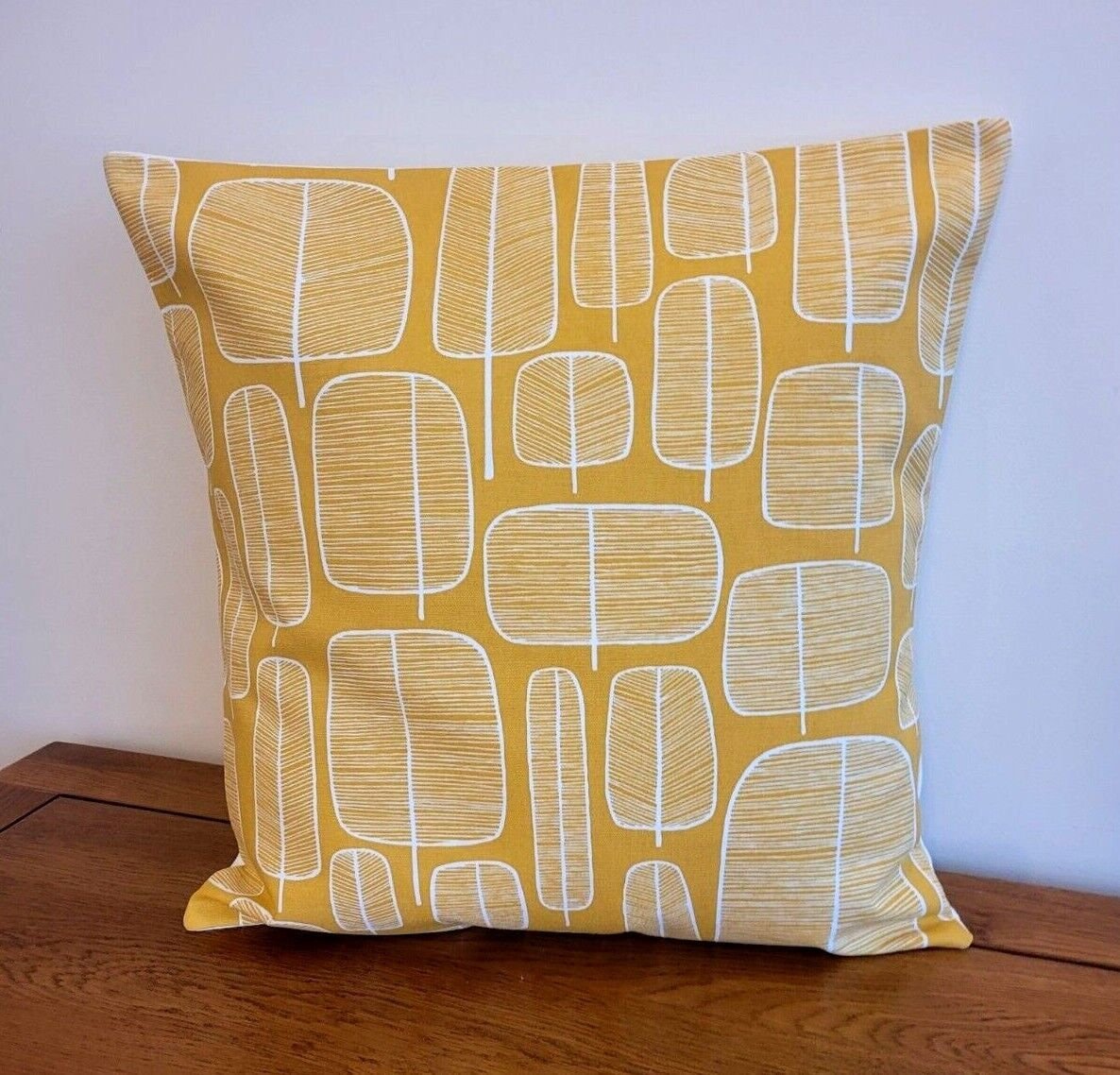 Cushion Cover MissPrint Little Trees , Yellow Ochre Pillow Cover , 10" 12" 14" 16" 17" 18" 20" 22" 24" 26" Handmade 100% Cotton - CushionCoverAndDecor